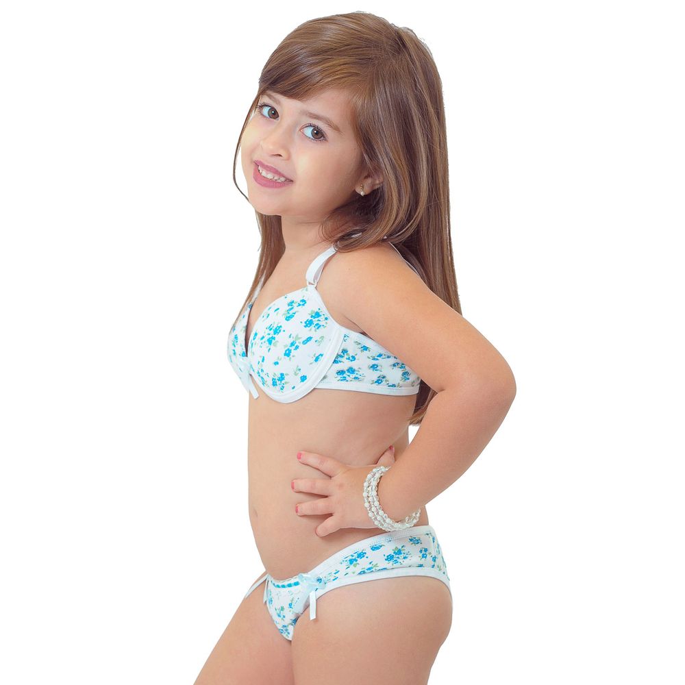 Conjunto Lingerie Com Bojo Infantil Juvenil P63 Compra Fácil Lingerie