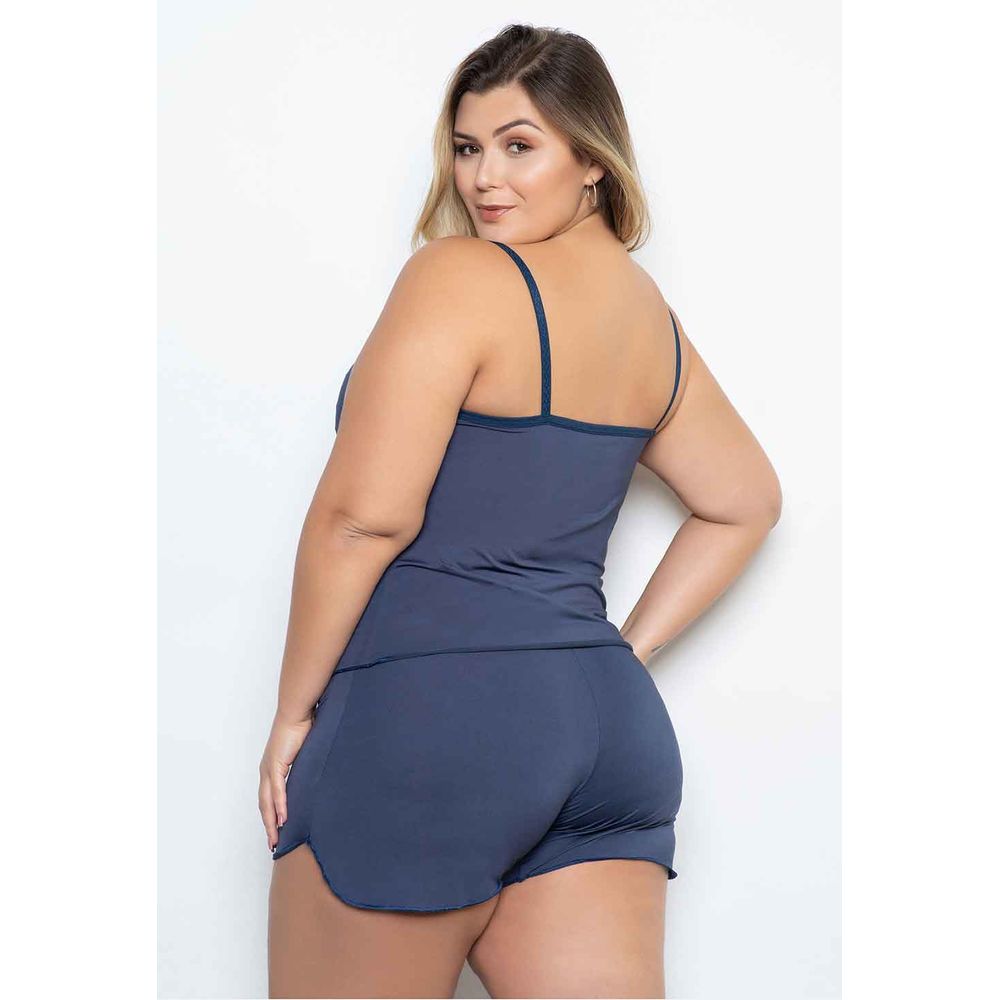 Baby Doll Plus Size Liso O44 Compra Fcil Lingerie