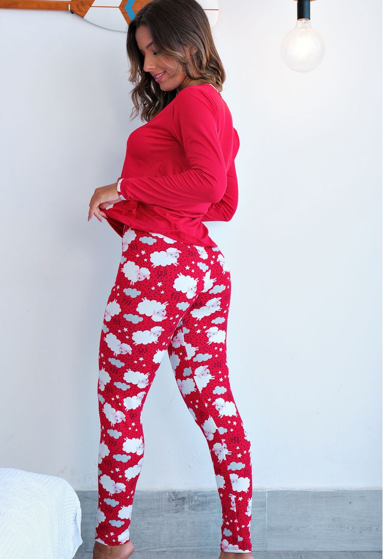 Pijama-Longo-em-Suede-Estampado-Vermelho-com-Carneiro-G08-22